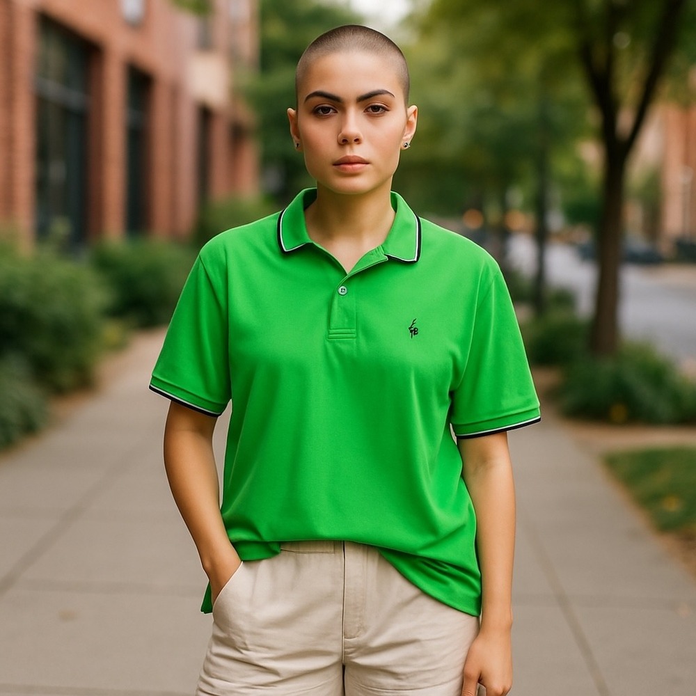 U.S. Polo Assn. Women's Green Polo Shirt Short Sleeve Casual Top‎